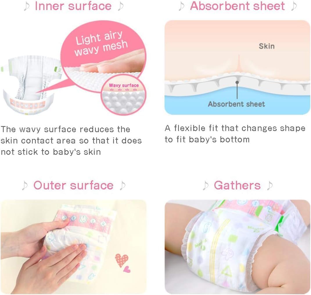 Merries Diapers Size Medium (13-24 lbs) 64 Counts – Baby Diapers Tape Type Bundle with Americas Toys Wipes Safe Materials, Indicator Prevents Leakage, Ultra-Soft for Tummy Packaging May Vary - Image 6